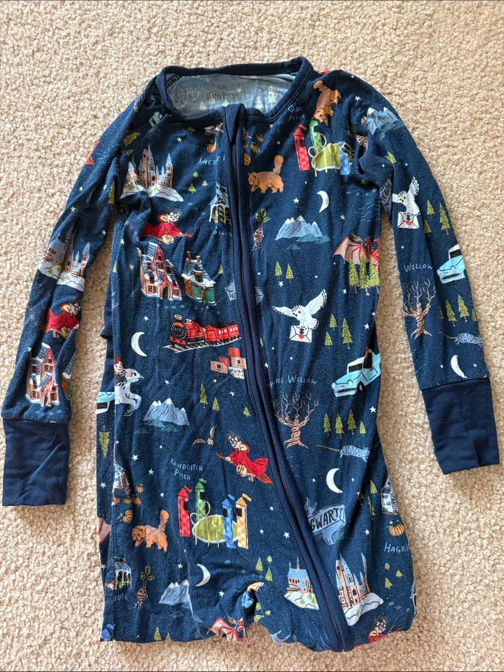 Little Sleepies Harry Potter size 2T zipper pajamas